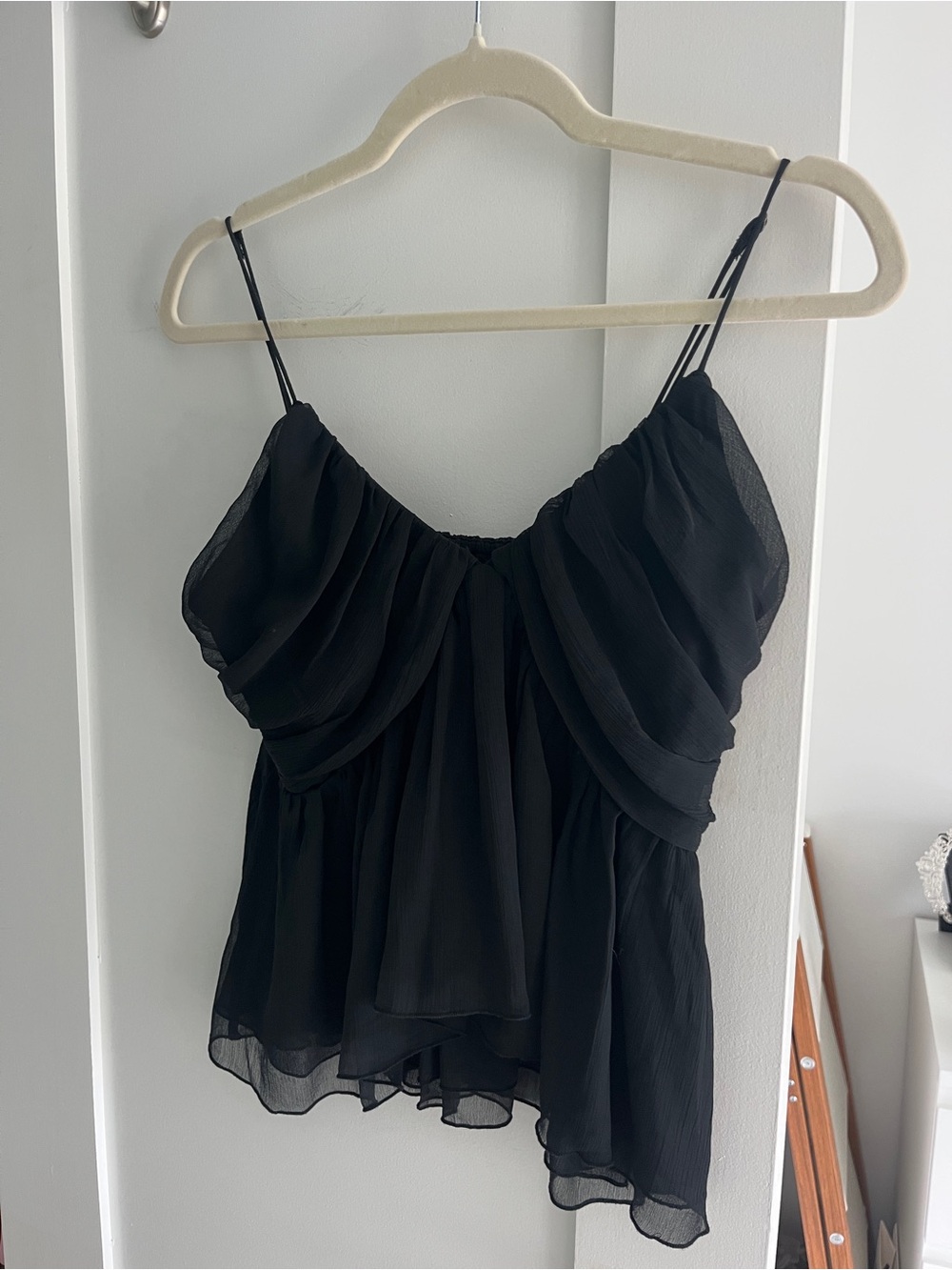 Abercrombie & Fitch Black Sheer Spaghetti-Strap Camisole